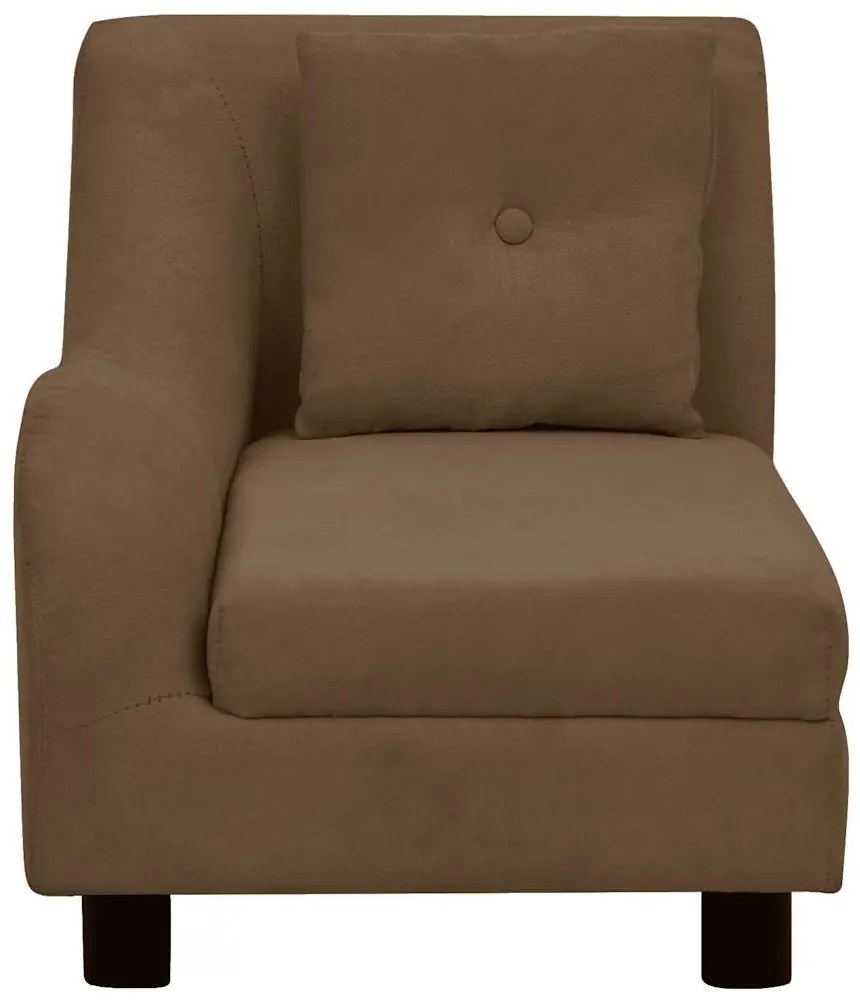 Sofá para cães com almofada 83x44x44 cm pelúcia castanho