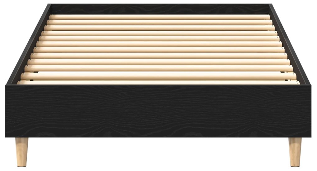 Estrutura de Cama vidaXL 90x200 cm Carvalho Preto Madeira Reforçada