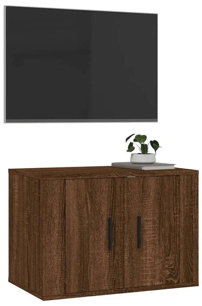 Móvel de TV para parede 57x34,5x40 cm carvalho castanho