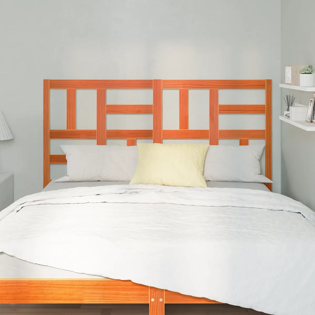 Cabeceira de Cama com cabeceira Castanho-mel 145.5 x 4 x 104 cm