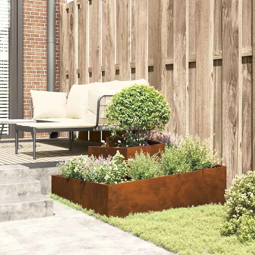 Vasos e Plantadeiras Aço Corten Grande Durável
