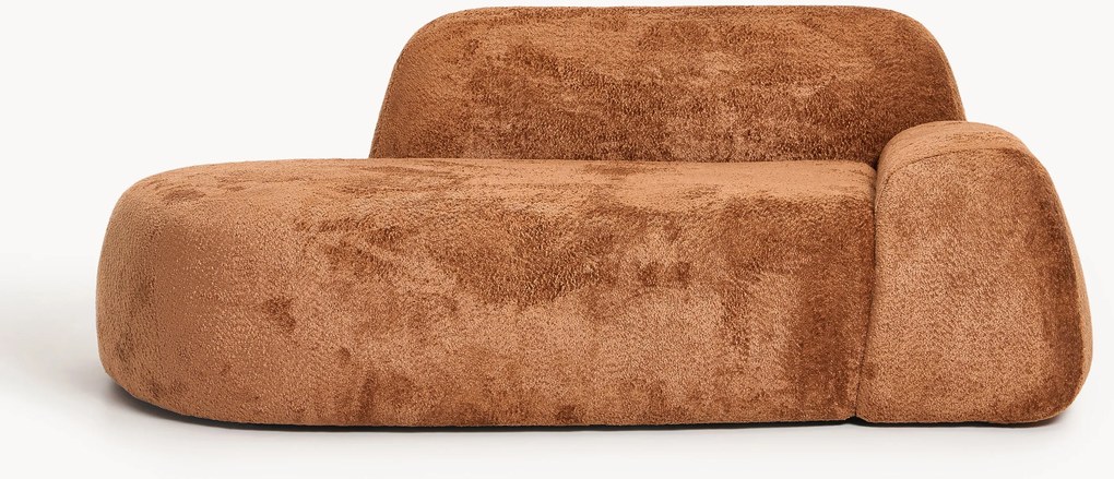 Chaise longue em teddy-bouclé Wolke (2 lugares)