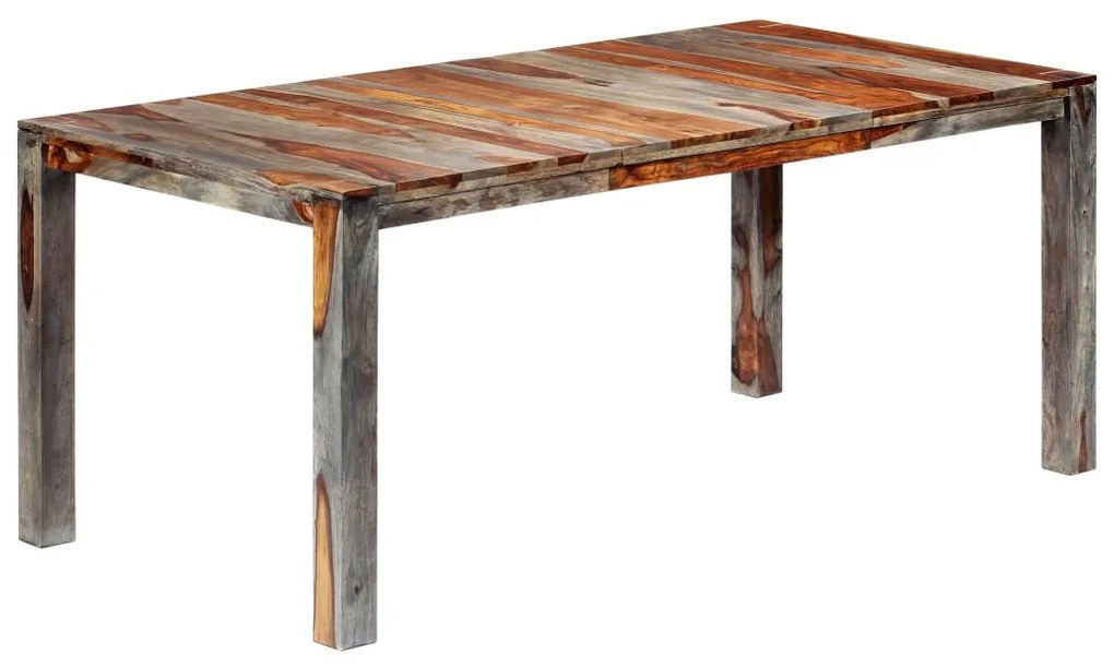 Mesa de jantar 180x90x76 cm madeira de acácia maciça cinzento