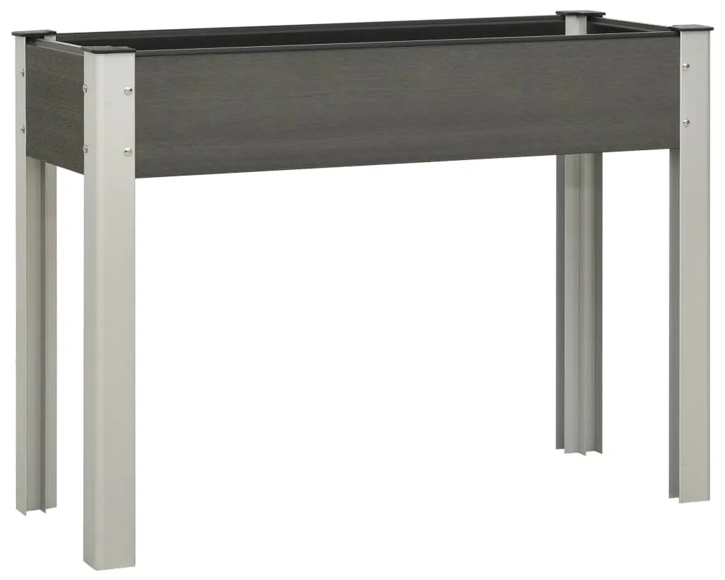 vidaXL Canteiro elevado de jardim 100x40x75 cm WPC cinzento