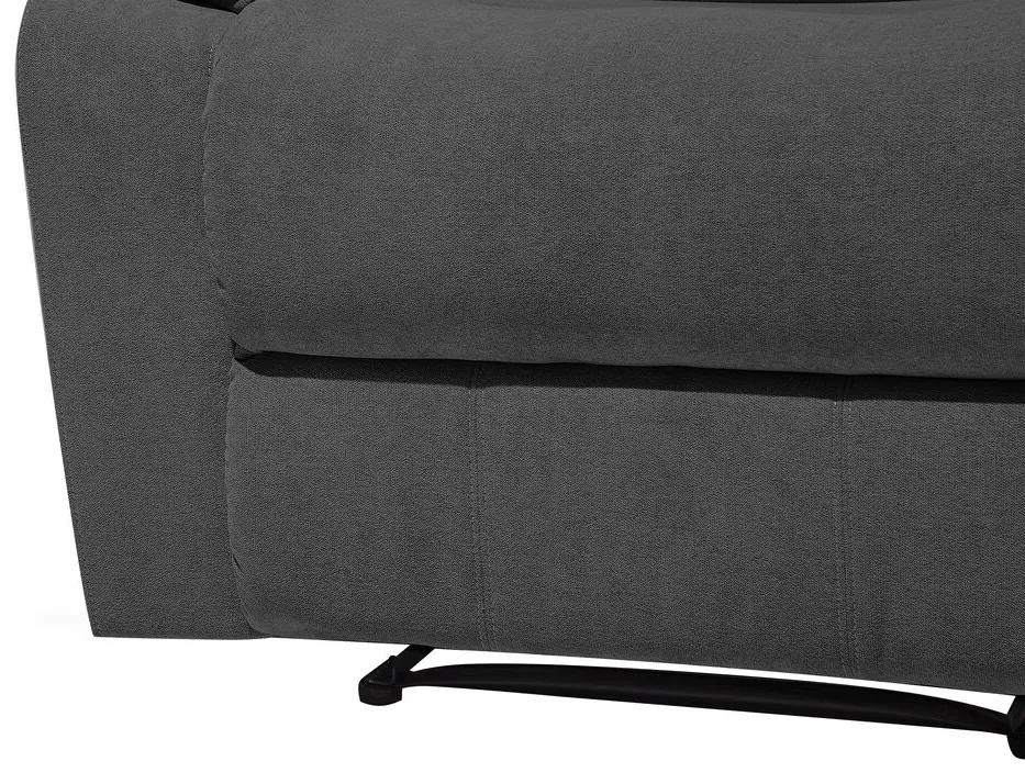Poltrona reclinável em tecido cinzento escuro BERGEN Beliani