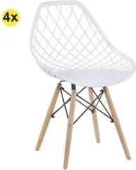 Pack 4 Cadeiras LISA (Branco)