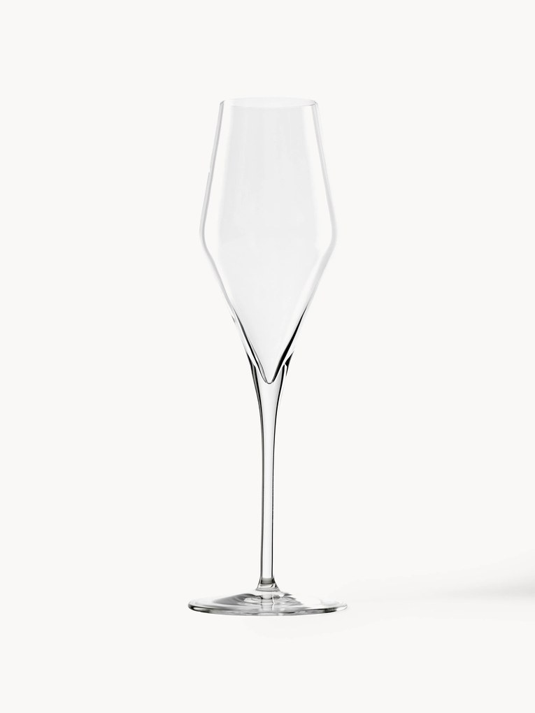 Copos de champanhe de cristal Quatrophil, conjunto de 6