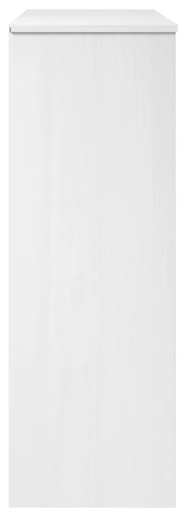 Armário Alto Eva em Pinho Maciço - Branco - Design Escandinavo