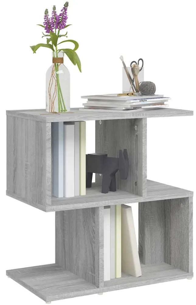 Mesa cabeceira 2pcs 50x30x51,5cm deriv. madeira cinzento sonoma