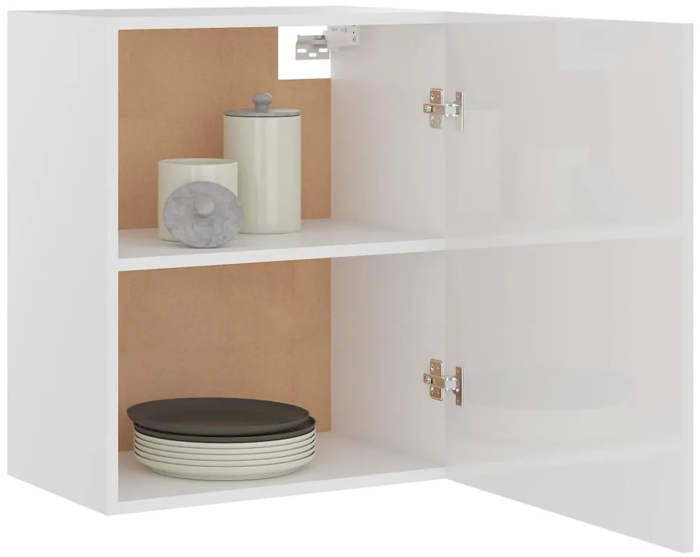 Armários de parede “Lyon” 2 pcs branco brilhante