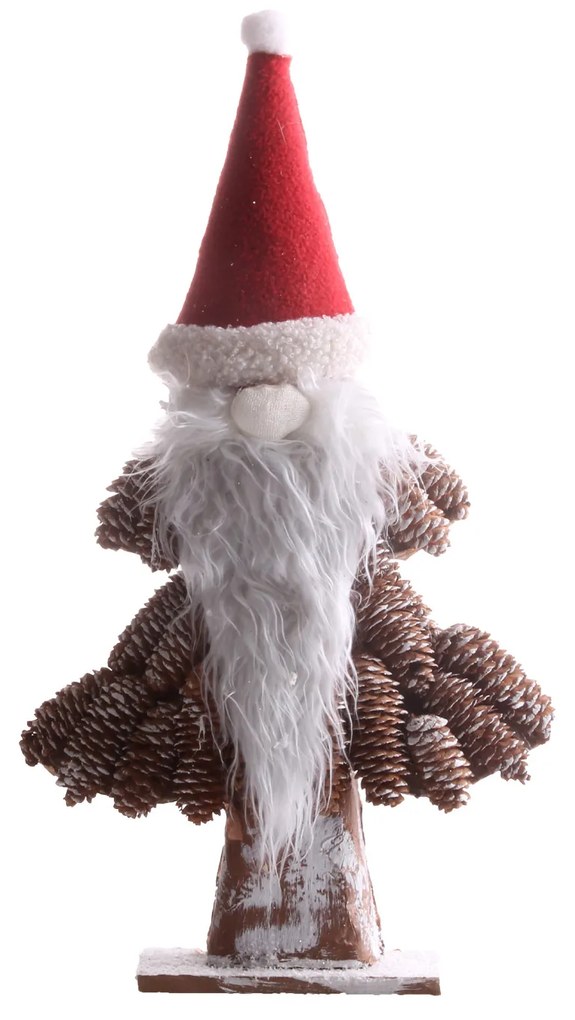 Pai Natal Pinhas Castanho 47CM