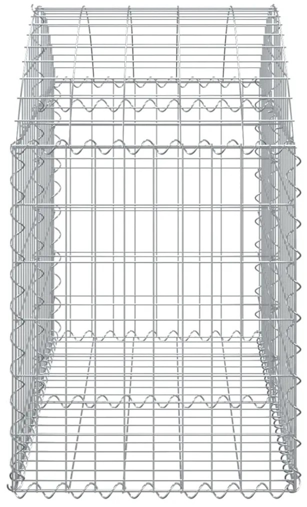 Cesto gabião arqueado 100x50x60/80 cm ferro galvanizado