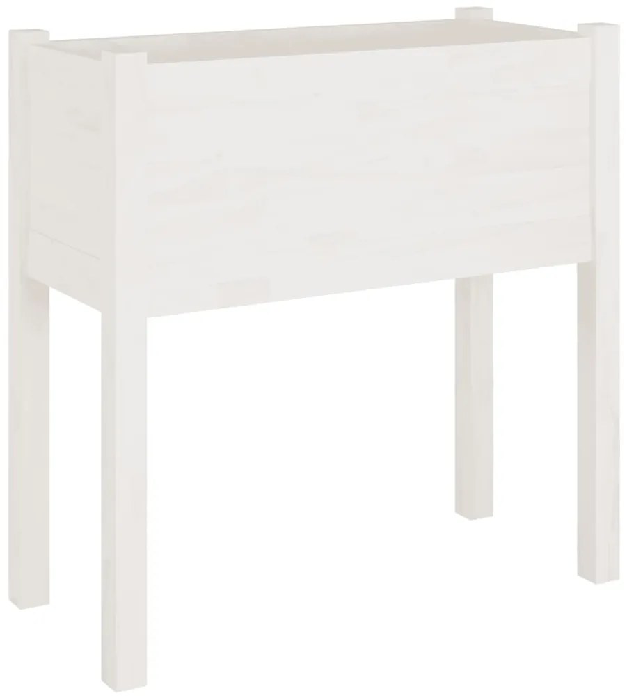 Vasos/floreiras de jardim 2 pcs 70x31x70 cm pinho maciço branco