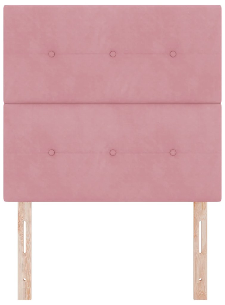 Cabeceira vidaXL Botonê Rosa 90 cm Veludo