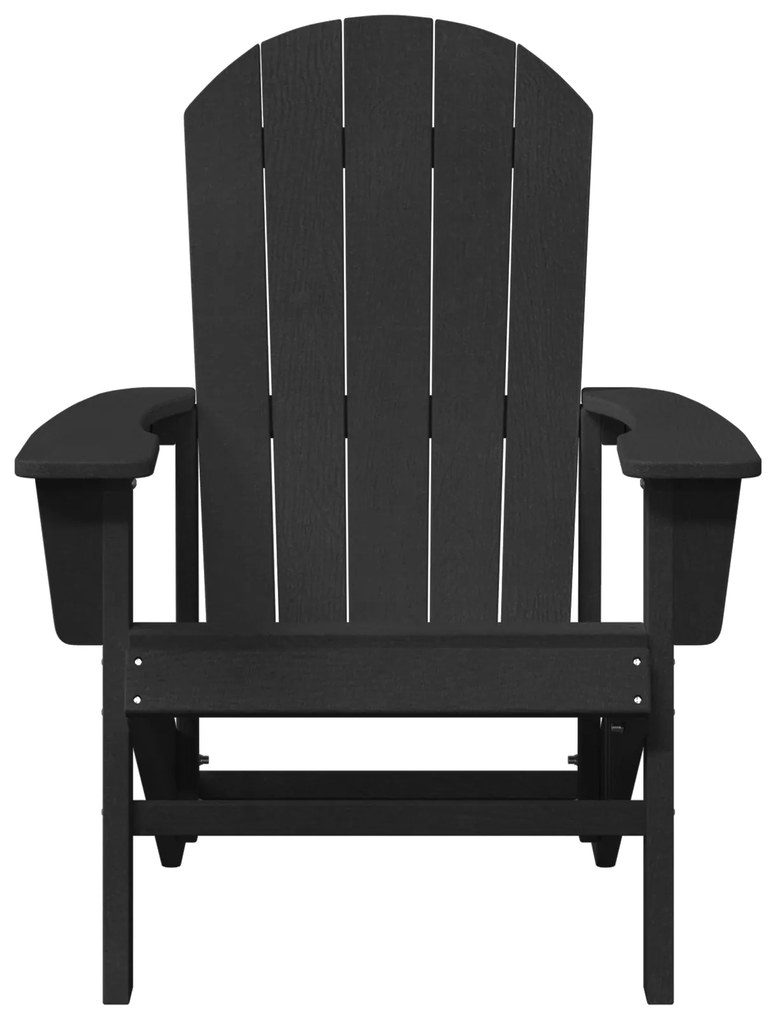 Cadeira Adirondack Preta 74x82x91 cm HDPE