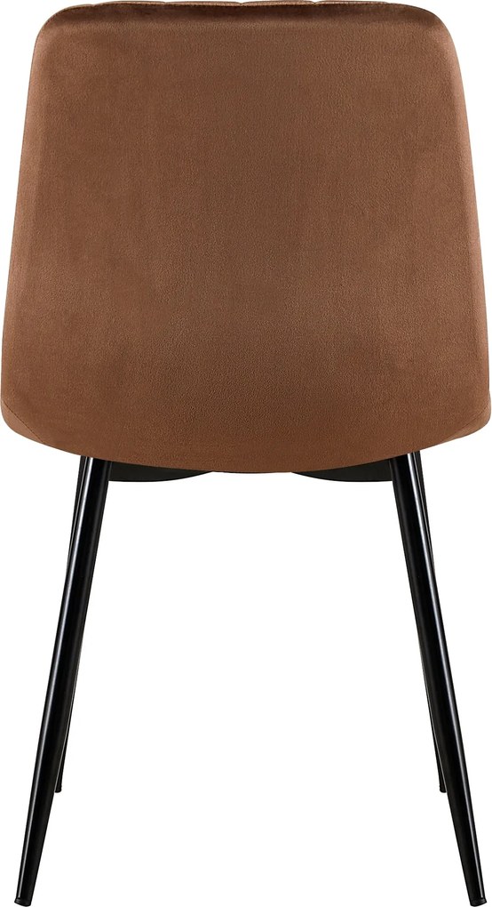 Conjunto de 4 cadeiras Jantar Dijon em veludo castanho