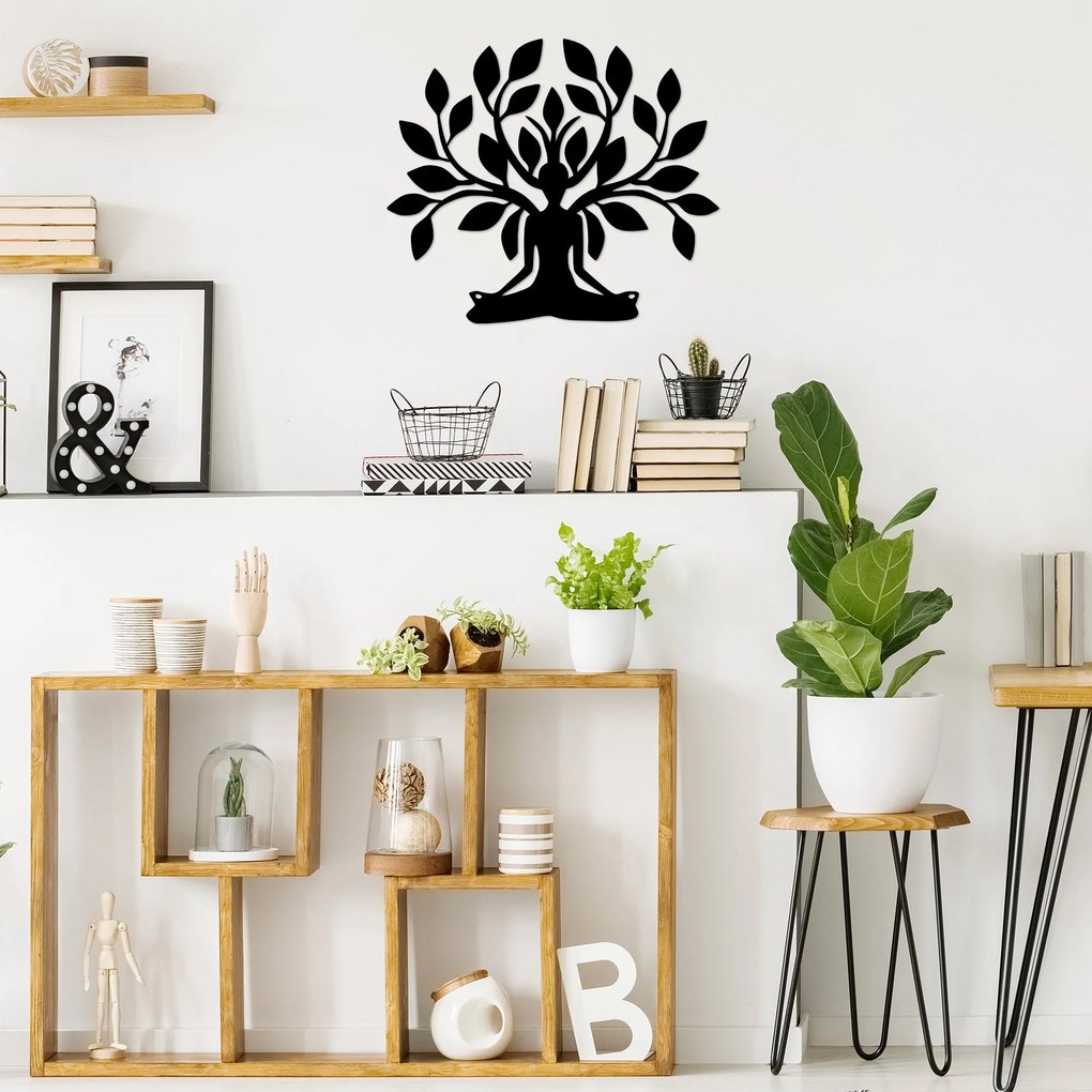 Acessório Decorativo de Parede Yoga – Preto – 60 x 70 cm