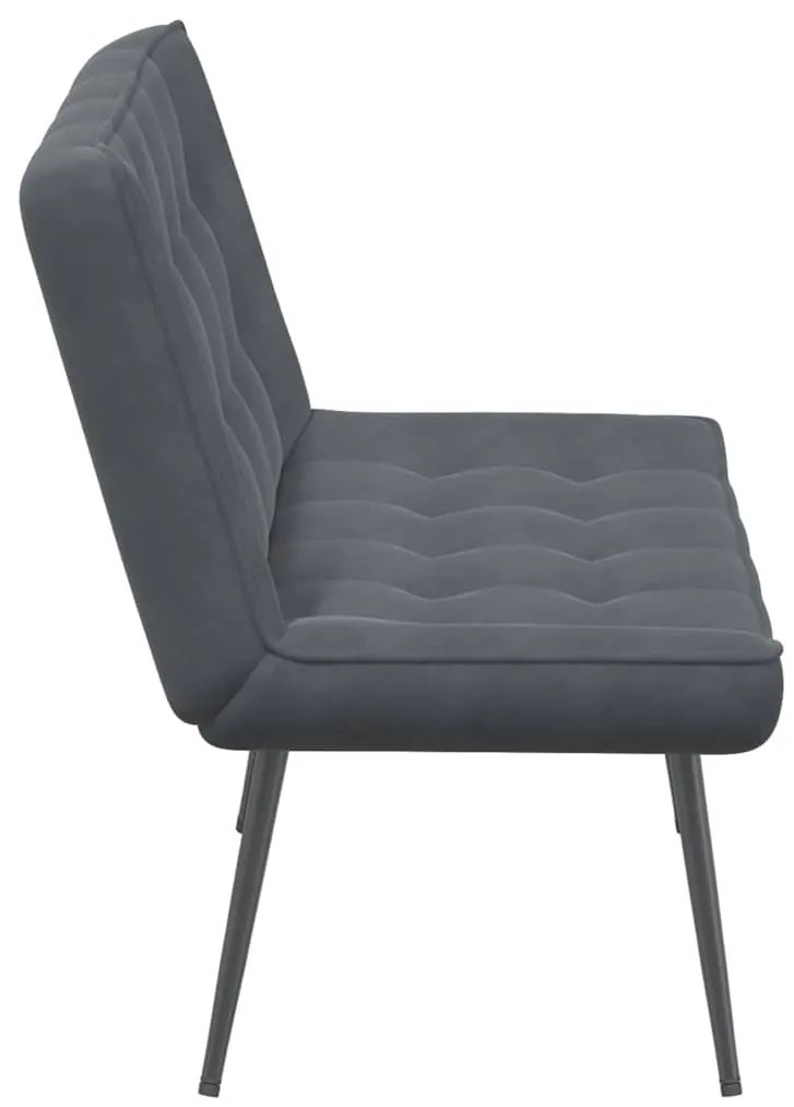 Banco 110x74x84 cm veludo cinzento-escuro