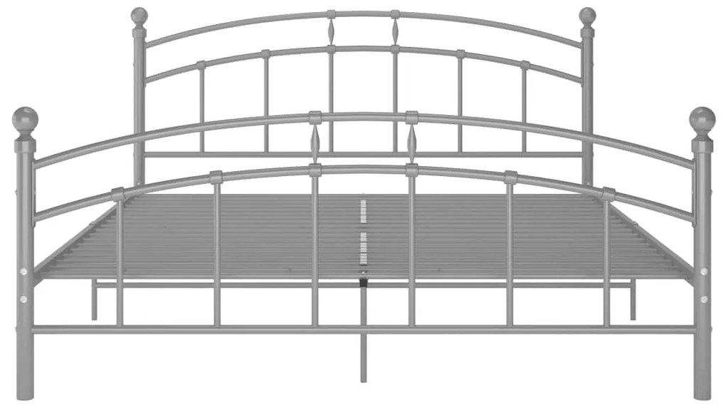 Estrutura de cama 160x200 cm metal cinzento