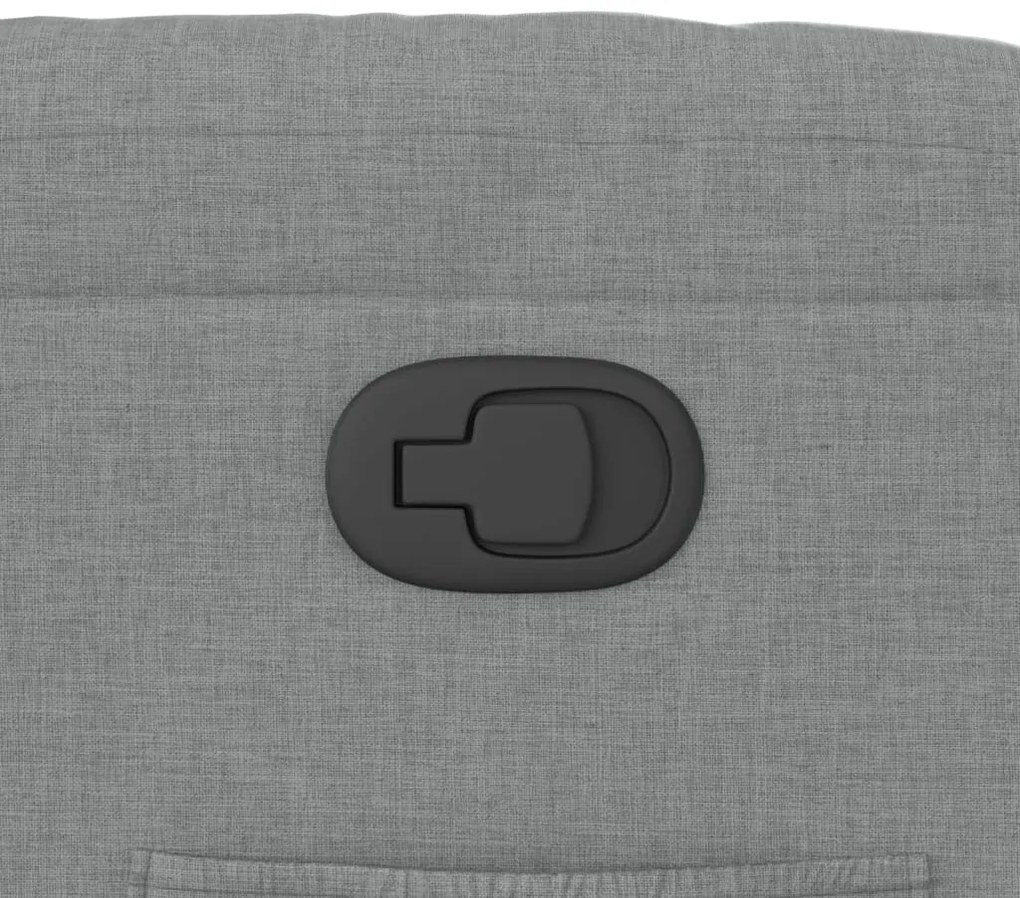 Poltrona reclinável tecido cinzento-claro