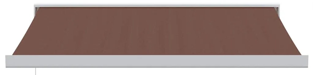 Toldo retrátil manual 350x250 cm castanho