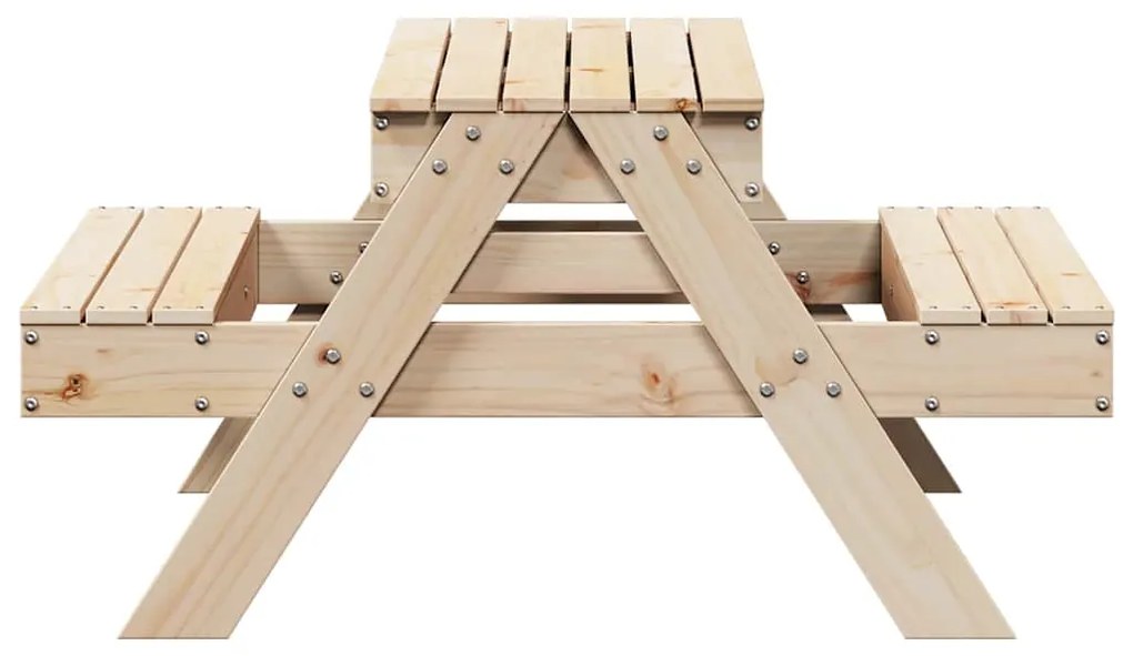 Mesa de piquenique com caixa de areia infantil pinho maciço
