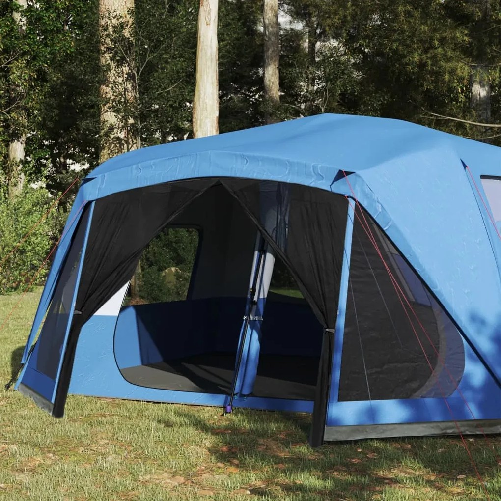 Tenda familiar 10 pessoas libertação rápida impermeável azul