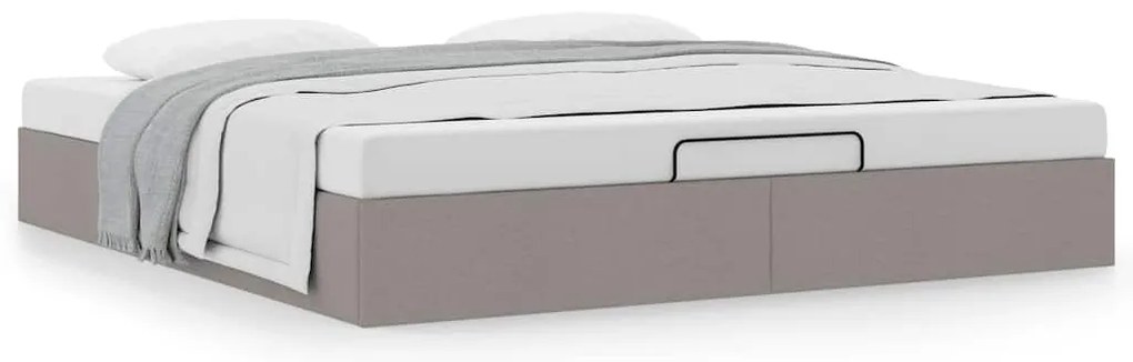 Estrutura de cama otomana sem colchão cinza 180x200 cm tecido