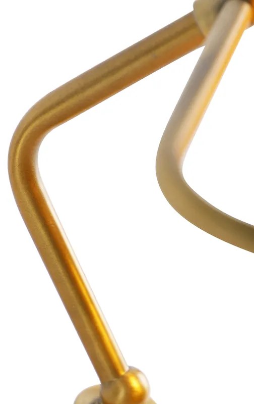 Candeeiro de escrivão clássico bronze com vidro âmbar - Banker