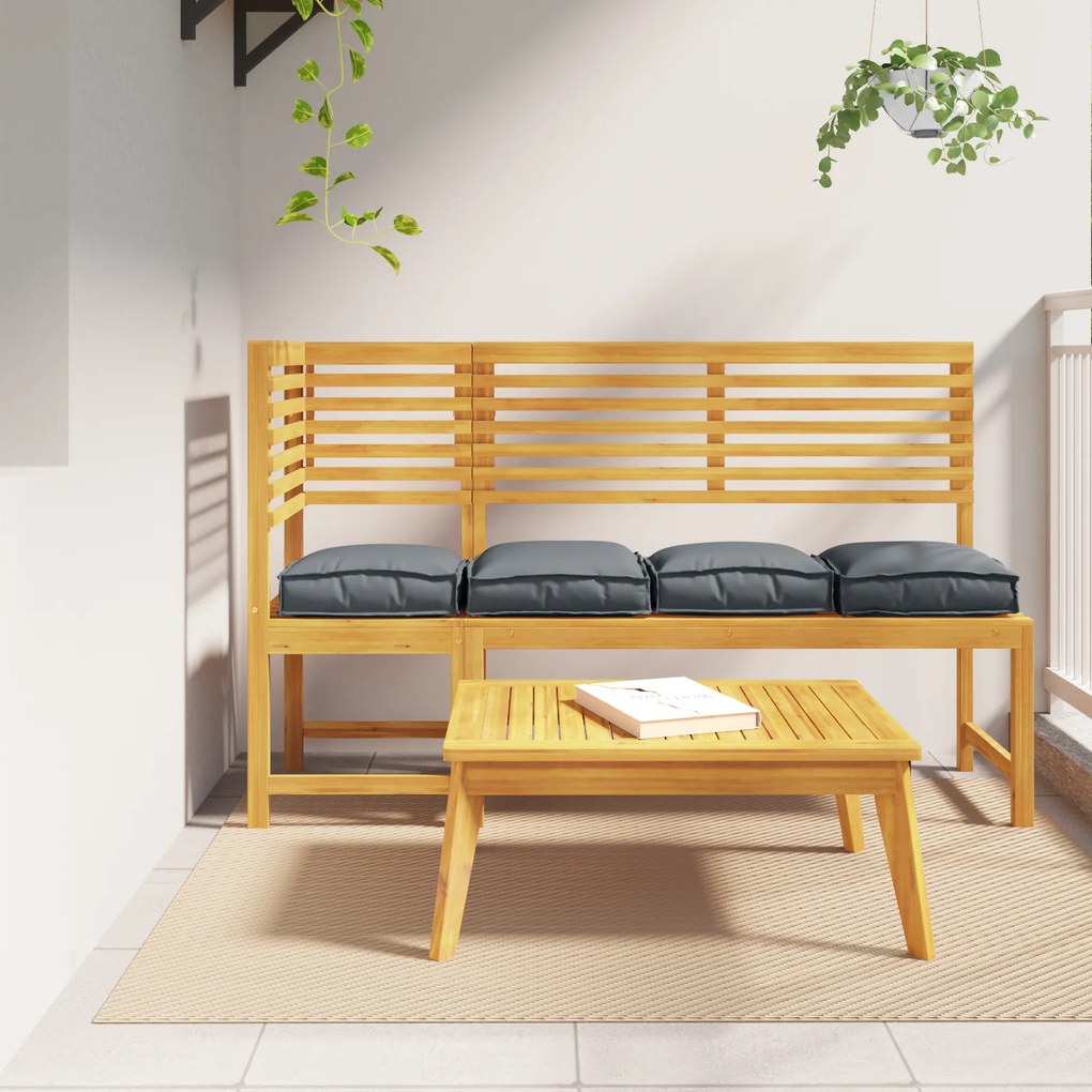 vidaXL Almofadas de Paletes para Assento 4 pcs Antracite 40x40x8 cm Tecido Oxford