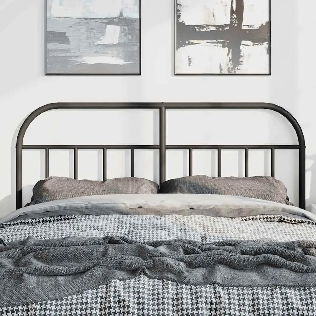 Cabeceira de cama 150 cm metal preto