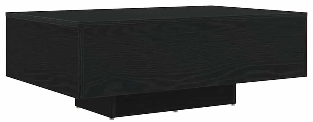 Mesa de Centro vidaXL com Luzes LED Carvalho Preto 85x55x31 cm