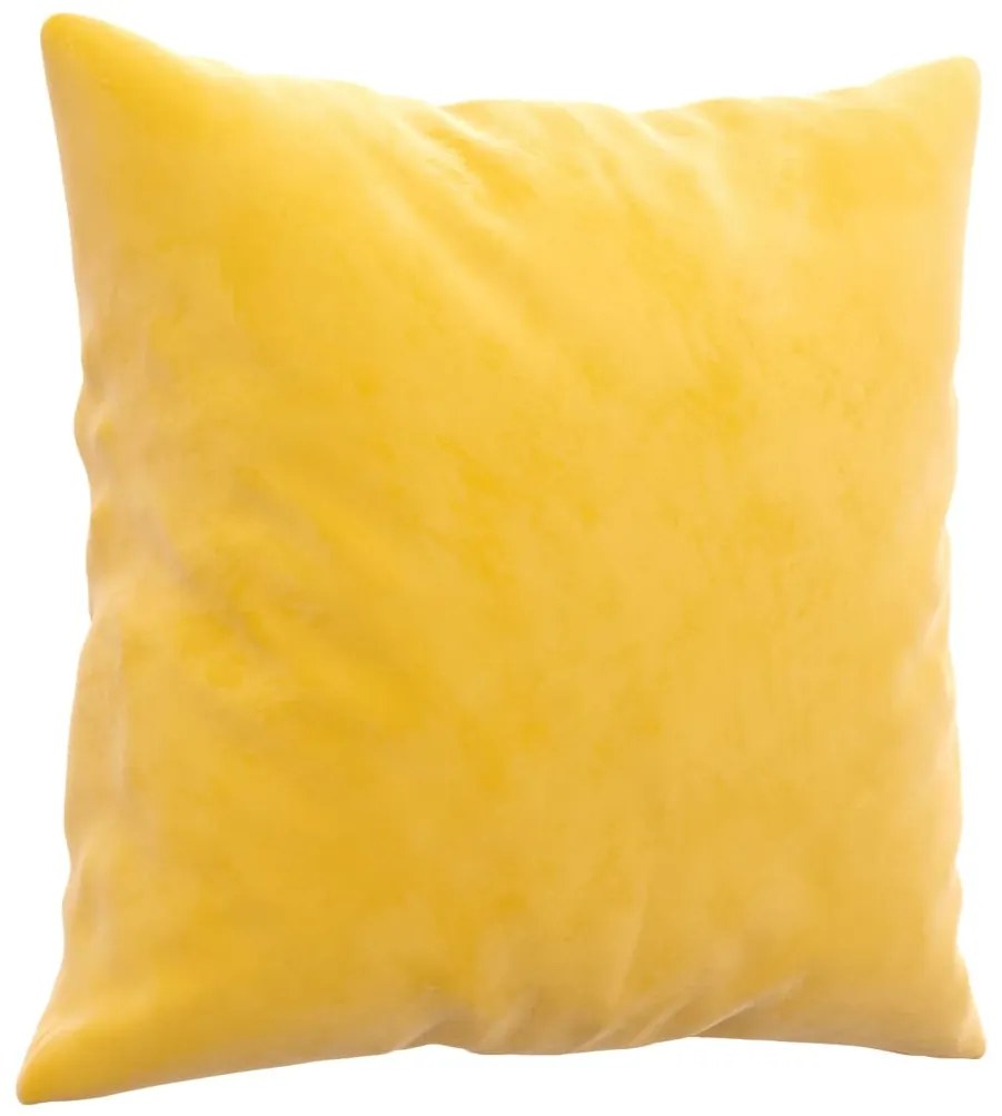 Almofadas decorativas 2 pcs 40x40 cm veludo amarelo