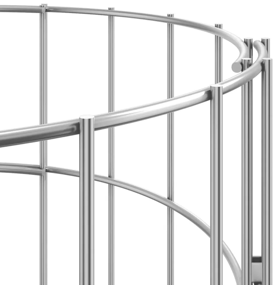 Canteiro elevado/cesto gabião em poste Ø30x150 cm aço galvaniz.