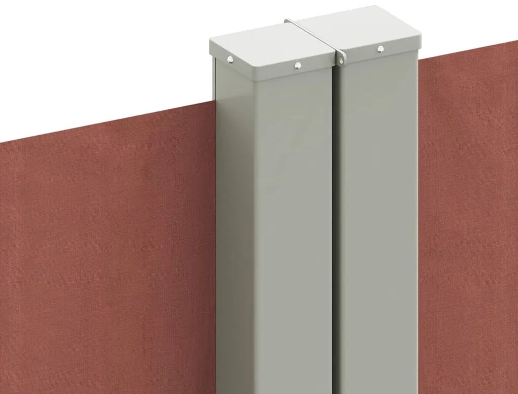 Toldo lateral retrátil 140x1200 cm castanho