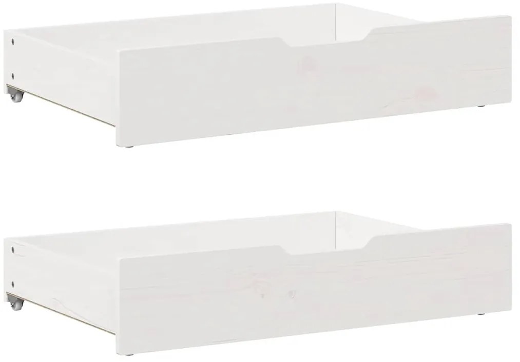 Cama sem colchão 140x190 cm madeira de pinho maciça branco