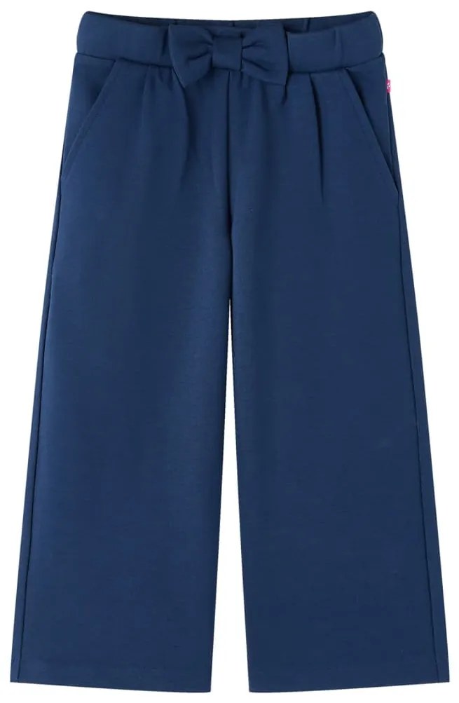 Calças de criança com pernas largas azul-marinho 104