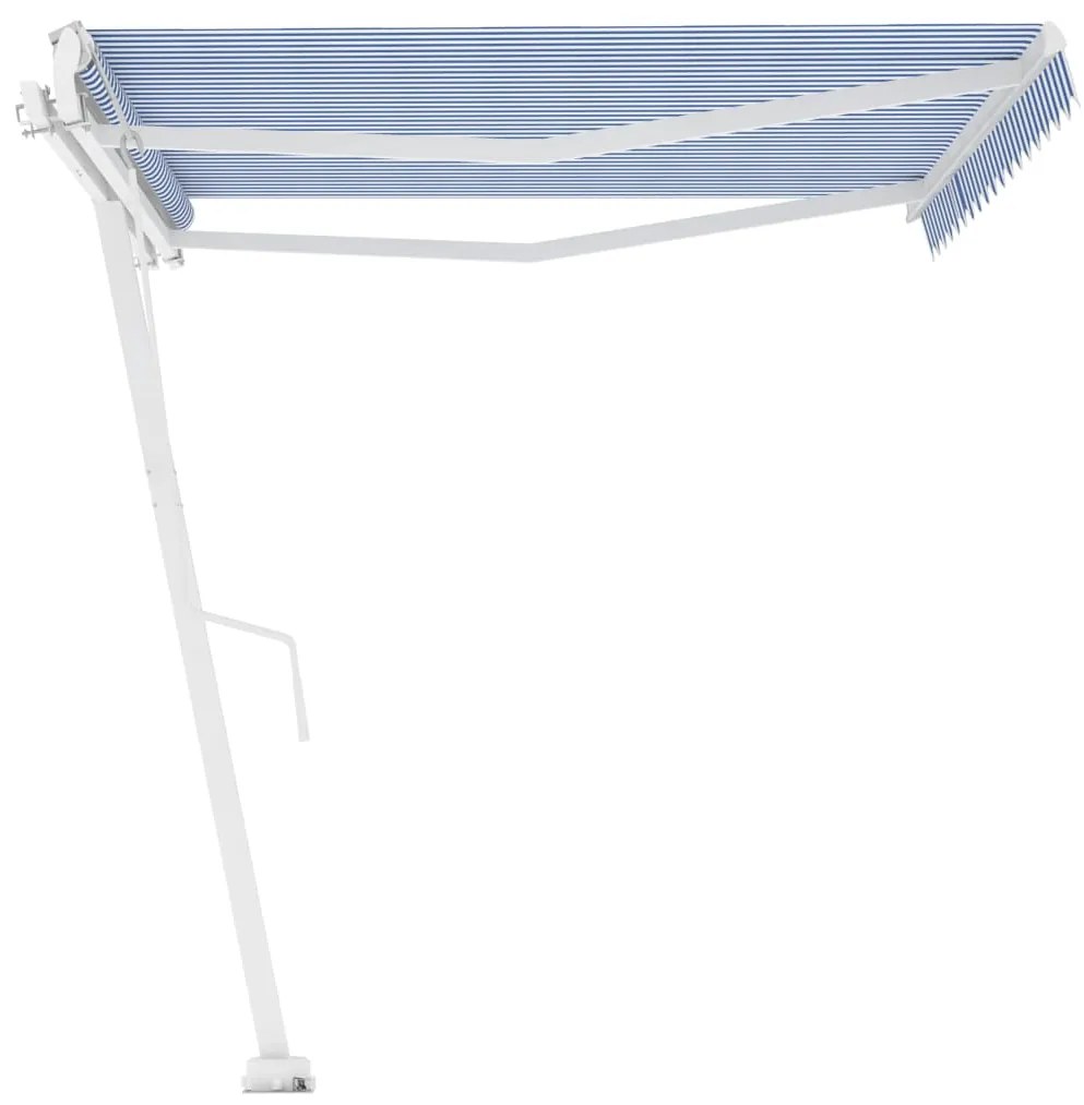 Toldo automático independente 400x300 cm azul e branco