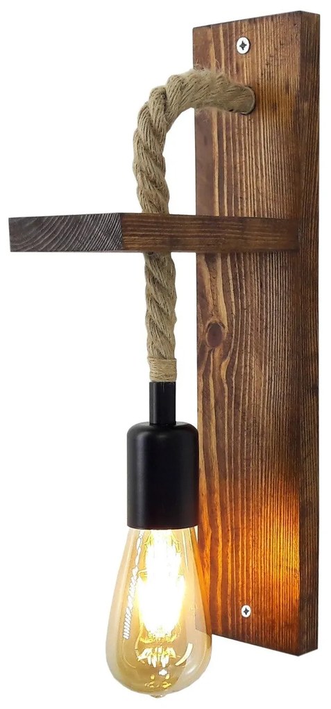 Candeeiro de Parede Ahsap – Nogueira – 17 x 9 x 40 cm