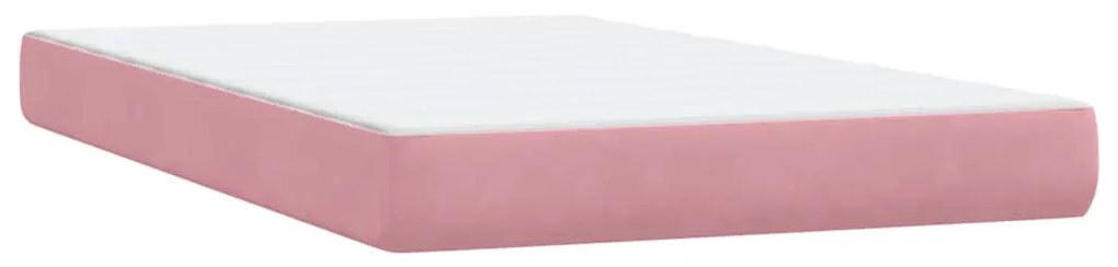 Cama com molas/colchão 120x220 cm veludo rosa