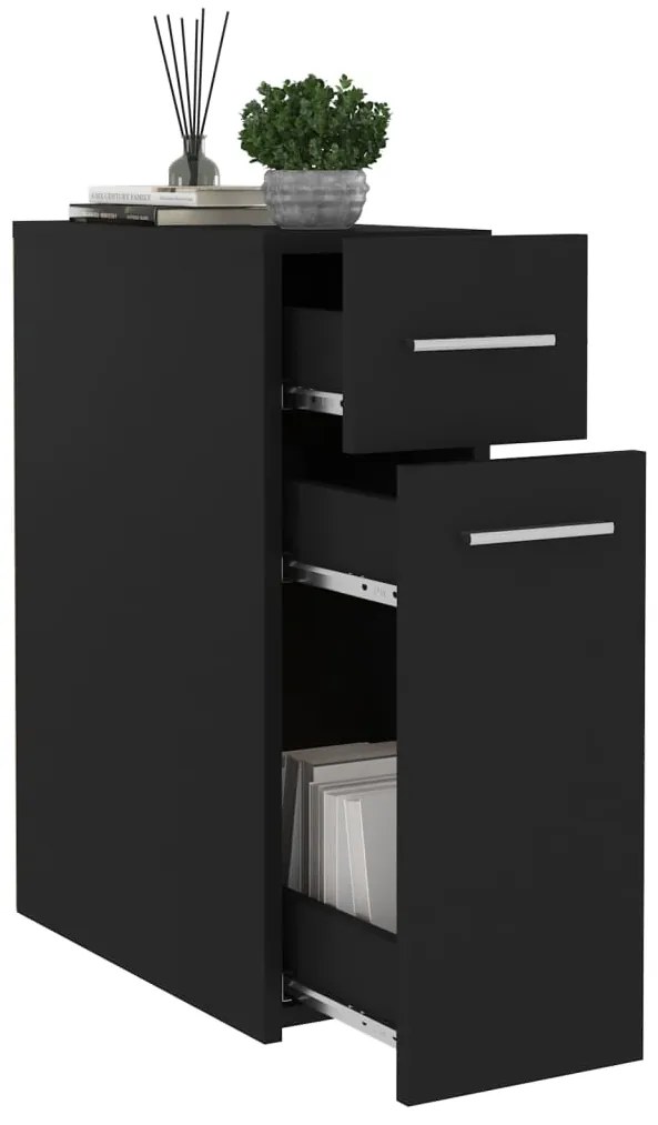 Armário boticário 20x45,5x60 cm derivados de madeira preto