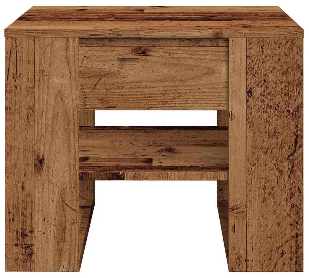 Mesa de centro 55,5x55x45 cm derivados de madeira madeira velha