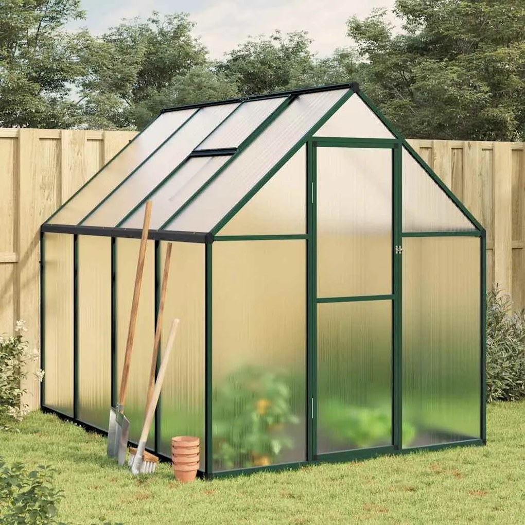 vidaXL Estufa com estrutura base 224x169x195 cm alumínio verde