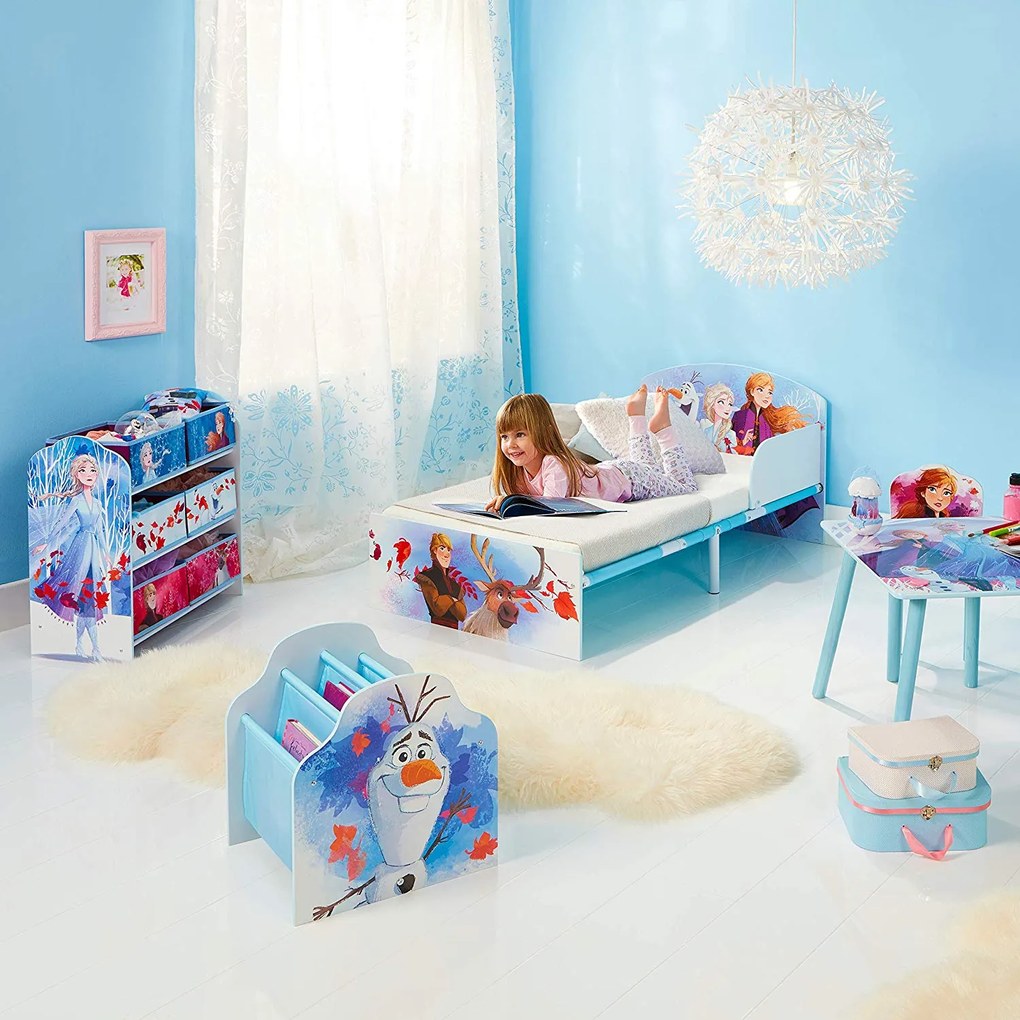 CAMA INFANTIL FROZEN 2 INCLUI COLCHÃO E ALMOFADA ROSA