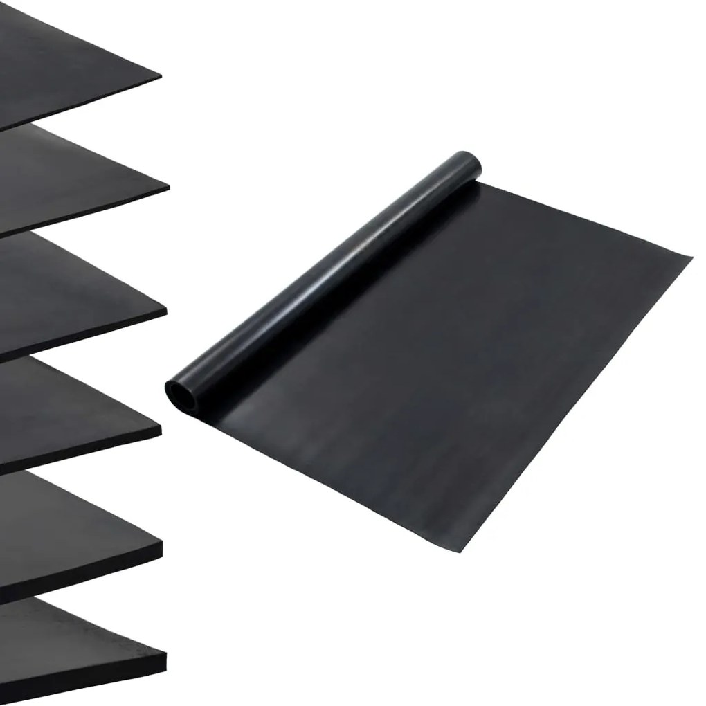 vidaXL Tapete de borracha antiderrapante liso 1,2x2 m 2 mm