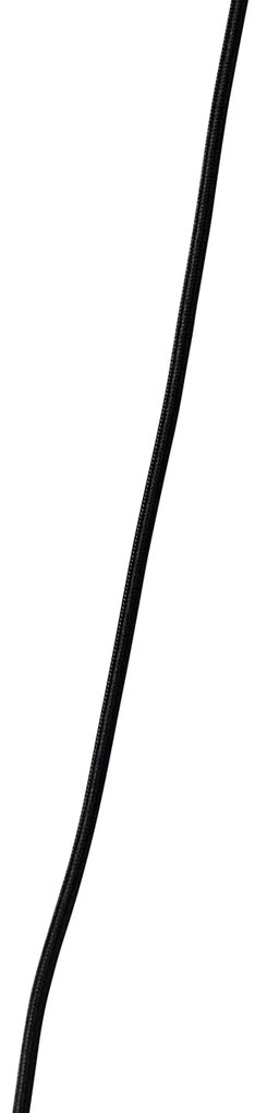 Candeeiro de suspensão preto 2-luzes incl. LED espelho dourado regulável - Cava Moderno