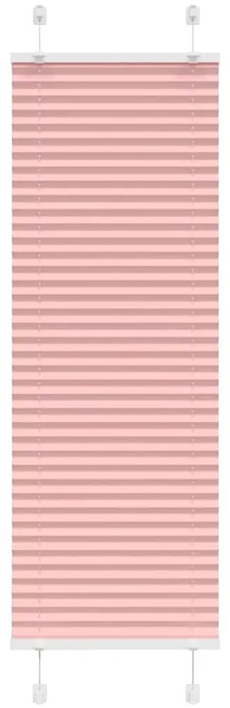 vidaXL Rosa Plissada Cega 40x100 cm Largura Tecido 39,4 cm Poliéster