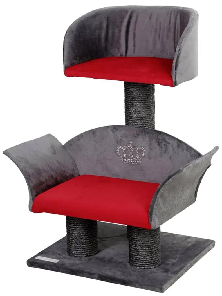 415642 Kerbl 415642  Cat Tree "Lounge Deluxe" Grey and Red 81548