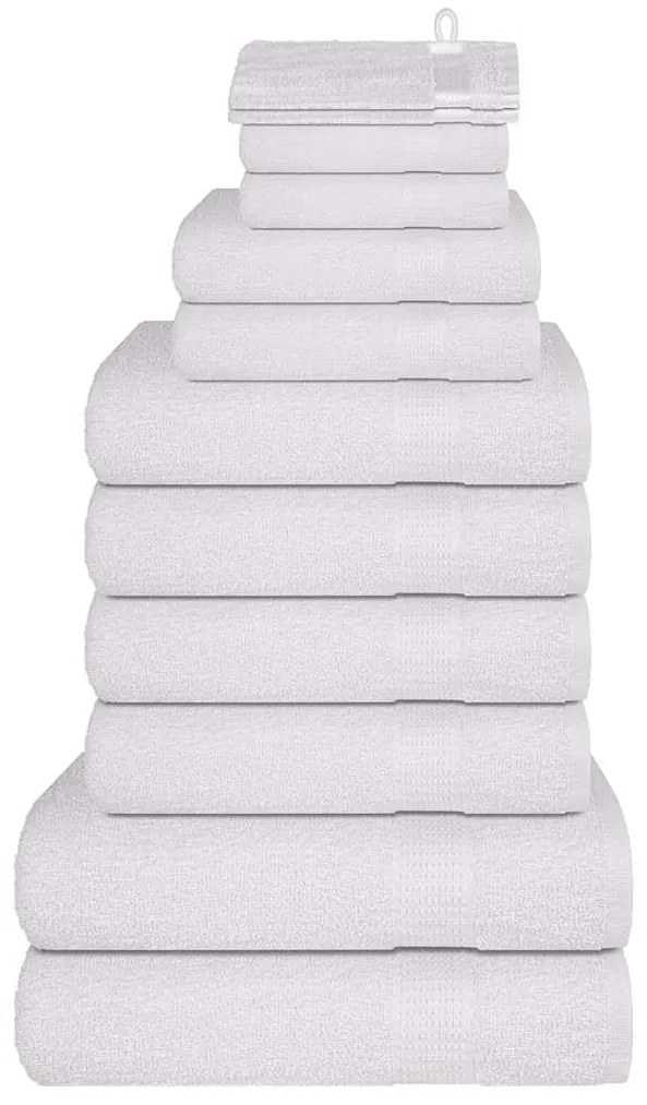 12pcs Conjunto toalhas banho 360 gsm 100% algodão branco