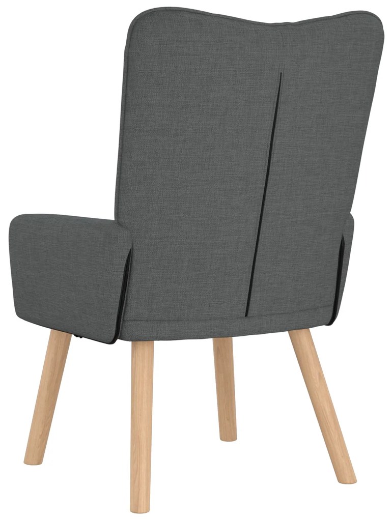 Cadeira Relaxante vidaXL Cinza Escuro em Tecido